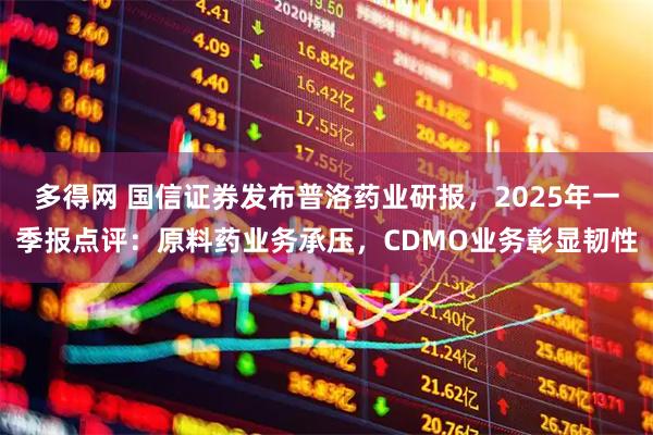 多得网 国信证券发布普洛药业研报，2025年一季报点评：原料药业务承压，CDMO业务彰显韧性